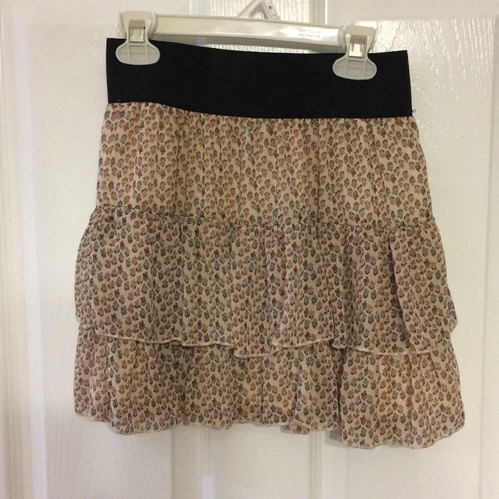 Cute country flair ruffled skirt
